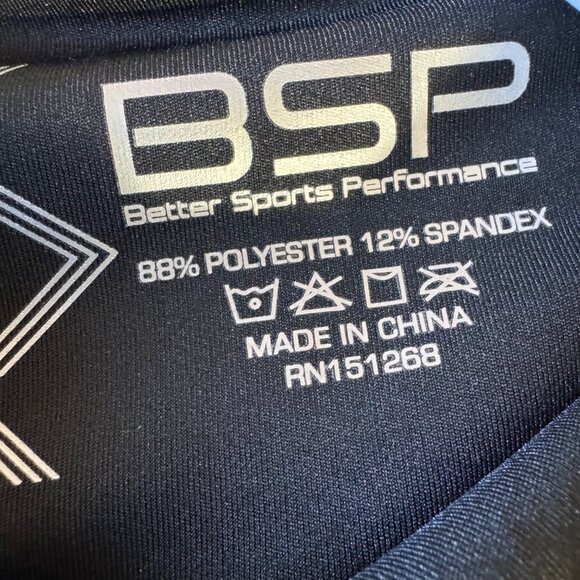 BSP High-Waist Capri Leggings W/Media Pocket Black Small Polyester/Spandex New - Picture 2 of 12